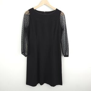Talbots Women's Ponte Mesh Dot Shift Dress